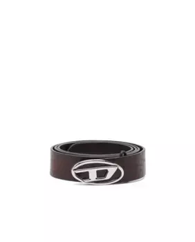 Двусторонний кожаный мужской ремень Diesel, коричневый