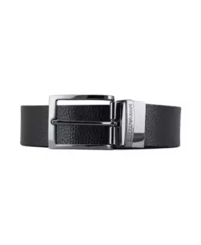 Двусторонний кожаный ремень Emporio Armani, черный