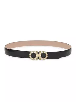 Двусторонний кожаный ремень Gancini FERRAGAMO, неро