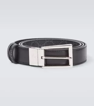 Двусторонний кожаный ремень Gucci, черный