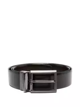 Двусторонний кожаный ремень KARL LAGERFELD, черный