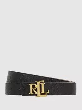 Двусторонний кожаный ремень Lauren Ralph Lauren с логотипом, черный