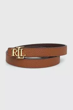 Двусторонний кожаный ремень Lauren Ralph Lauren, коричневый