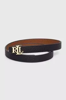 Двусторонний ремень Lauren Ralph Lauren кожаный, черный