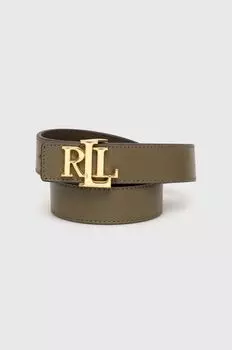 Двусторонний кожаный ремень Lauren Ralph Lauren, зеленый