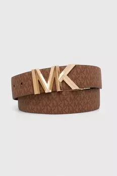 Двусторонний кожаный ремень MICHAEL Michael Kors, бежевый
