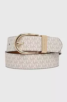 Двусторонний кожаный ремень MICHAEL Michael Kors, бежевый