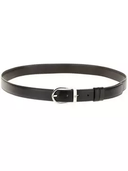 Двусторонний кожаный ремень Montblanc, черный