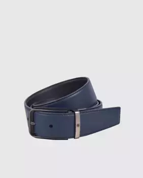 Двусторонний кожаный ремень Olimpo, синий