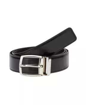 Двусторонний кожаный ремень R Brooks Brothers, черный