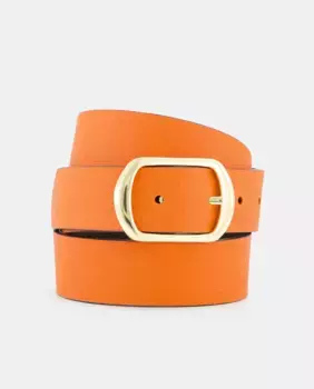 Двусторонний кожаный ремень с металлической пряжкой Latouche, цвет Kaki