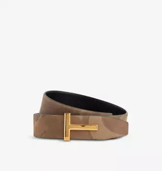 Двусторонний кожаный ремень Tom Ford, зеленый