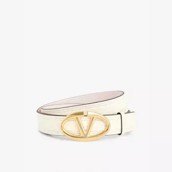 Двусторонний кожаный ремень Vlogo Valentino Garavani, белый