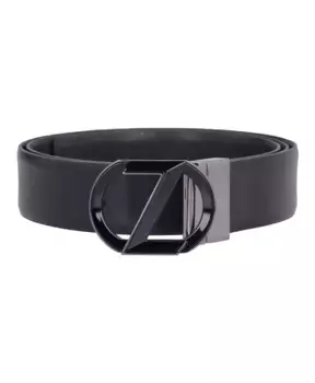 Двусторонний кожаный ремень Z Zegna, черный