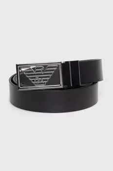 Двусторонний кожаный ремешок Emporio Armani, черный