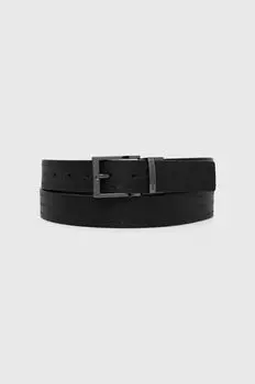Двусторонний кожаный ремешок Emporio Armani, черный