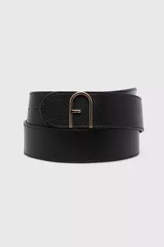 Двусторонний кожаный ремешок Furla, черный