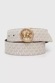 Двусторонний кожаный ремешок Michael Michael Kors, бежевый