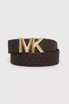 Двусторонний кожаный ремешок Michael Michael Kors, коричневый