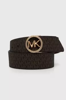 Двусторонний кожаный ремешок Michael Michael Kors, коричневый