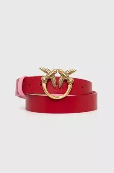 Двусторонний кожаный ремешок Pinko, розовый
