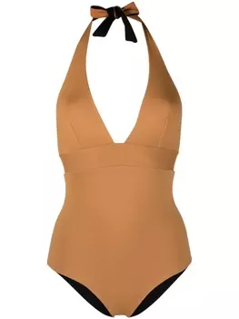 Двусторонний купальник с V-образным вырезом Fisico, нейтральный