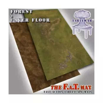 Двусторонний лес 6 x 3 фута + пол пещеры, F.A.T. Mats - 6' x 3' (Tablewar)
