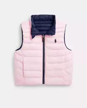 Двусторонний мягкий жилет для девочки Polo Ralph Lauren, розовый
