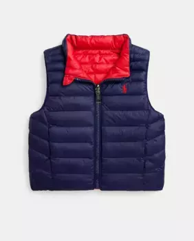 Двусторонний мягкий жилет для мальчика Polo Ralph Lauren, темно-синий