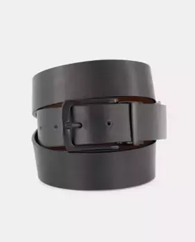 Двусторонний мужской ремень с эффектом кожи Green Coast, черный