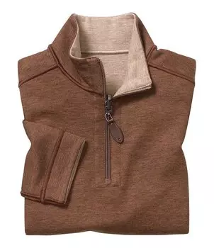 Двусторонний однотонный пуловер с молнией на четверть и длинными рукавами Johnston & Murphy для маленьких/больших мальчиков 4–16 лет, бежевый