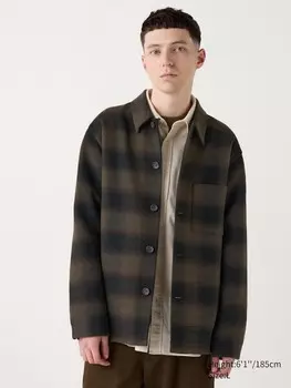 Двусторонний пиджак-рубашка Uniqlo, коричневый
