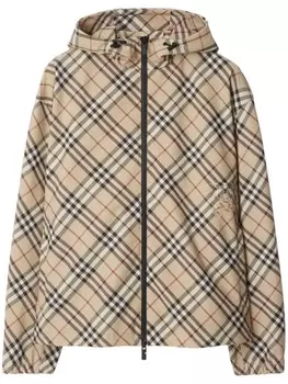 Двусторонний пиджак в клетку Burberry, нейтральный