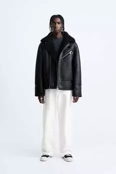 Двусторонний пиджак ZARA, черный