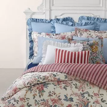 Двусторонний пододеяльник из хлопкового сатина Ralph Lauren Tilly, размер Full Queen, мультиколор