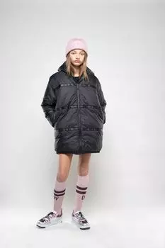 Двусторонний пуховик с логотипом Dkny, черный