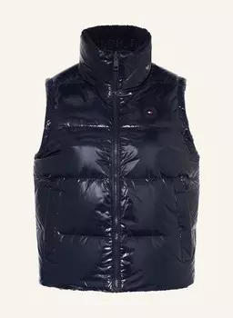 Двусторонний пуховик с плюшевым мехом Tommy Hilfiger, синий