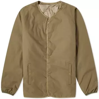 Двусторонний пуховый кардиган Nanamica, хаки/бежевый