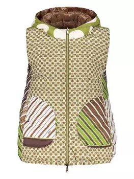 Двусторонний пуховый жилет Herno, коричневый