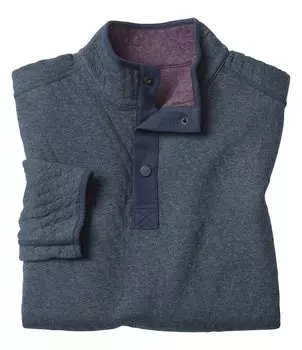 Двусторонний пуловер с застежкой на четверть Johnston & Murphy, фиолетовый