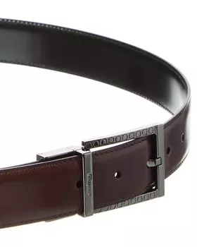 Двусторонний регулируемый кожаный ремень Ferragamo Salvatore Ferragamo, коричневый