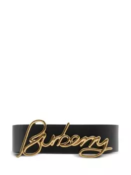 Двусторонний ремень Burberry Signature с логотипом, черный