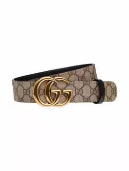 Двусторонний ремень GG Marmont Gucci, бежевый