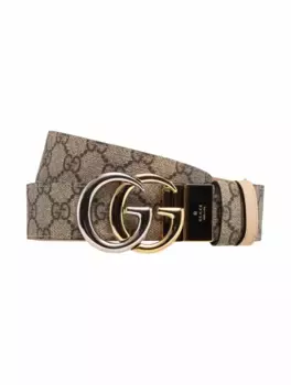 Двусторонний ремень GG Marmont Gucci, бежевый