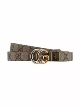 Двусторонний ремень GG Marmont Gucci, бежевый