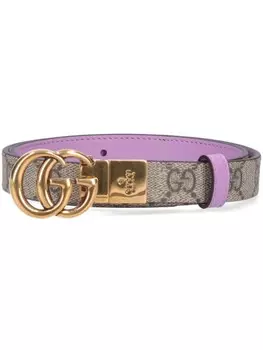 Двусторонний ремень GG Marmont Gucci, нейтральный цвет
