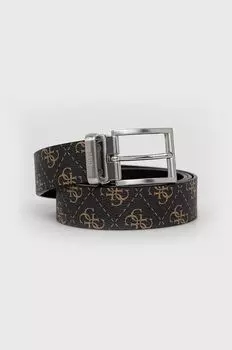Двусторонний ремень Guess, коричневый