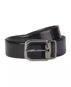 Двусторонний ремень из гладкой кожи Boggi Milano, черный