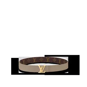 Двусторонний ремень LV Initiales шириной 30 мм Louis Vuitton, коричневый
