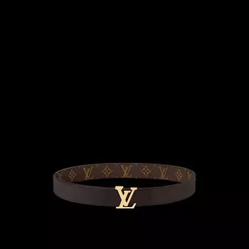 Двусторонний ремень LV Initiales шириной 30 мм Louis Vuitton, коричневый
